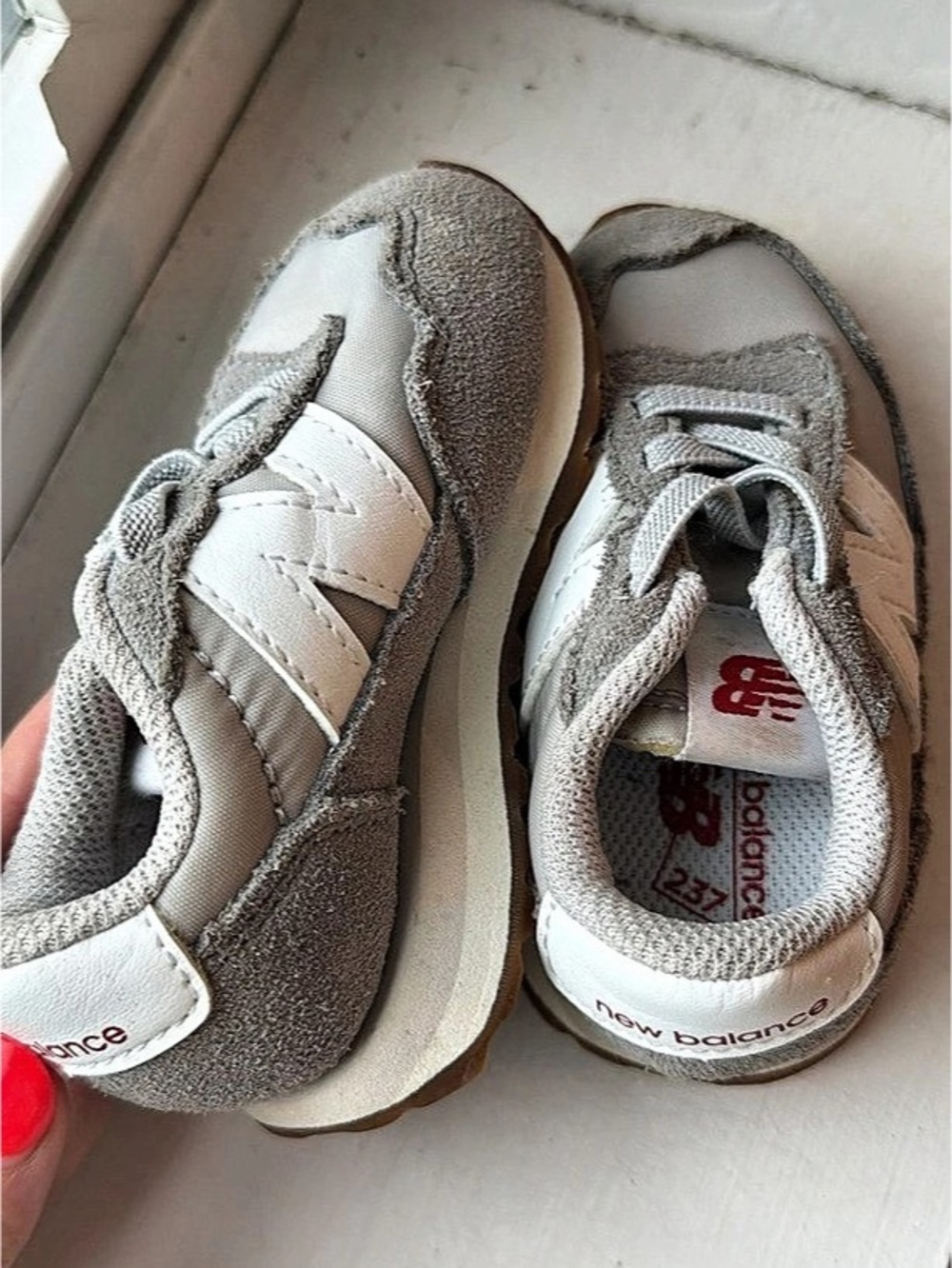 New Balance 574 Baby Sneakers Gray & White US 5